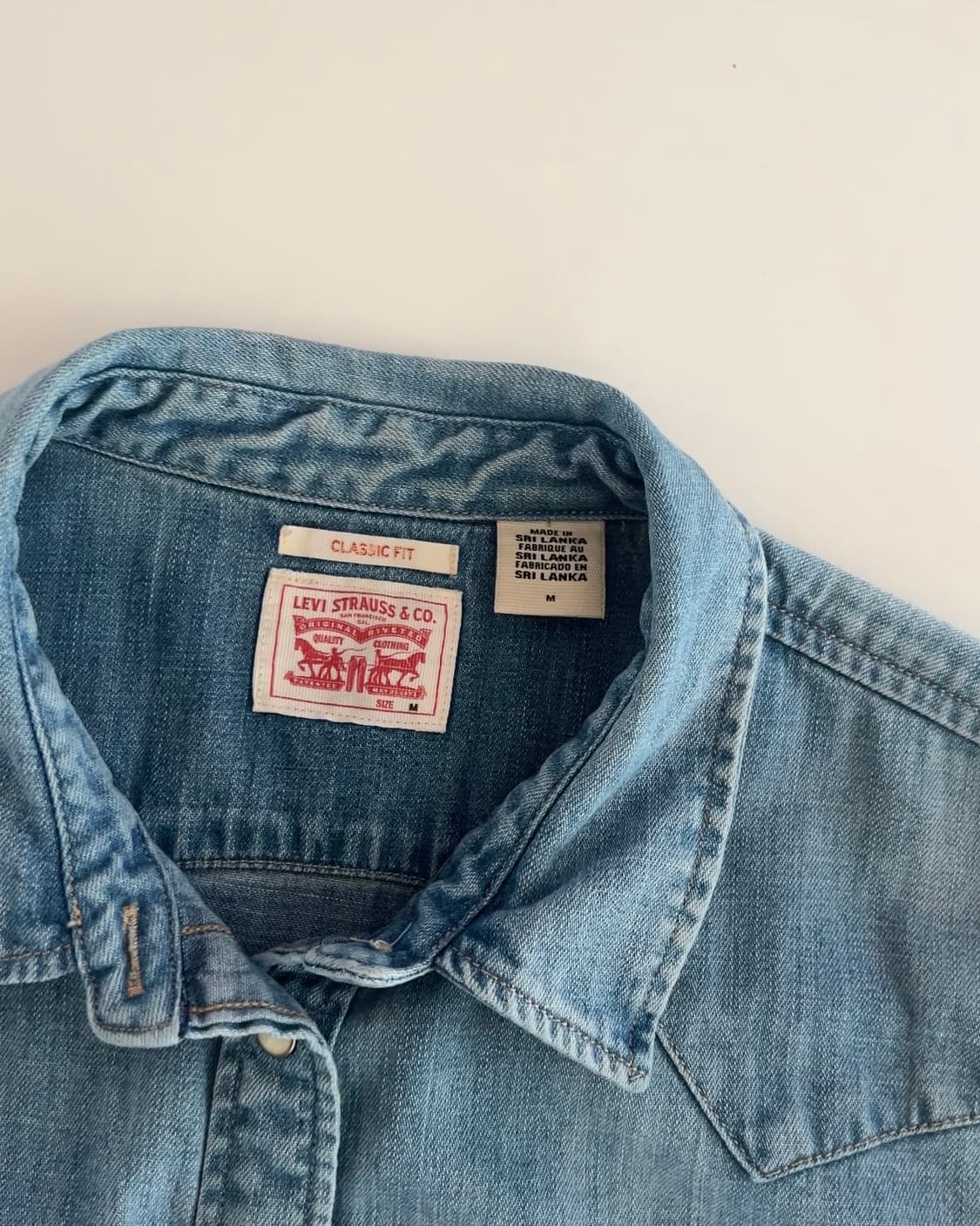 리바이스 여성 웨스턴 데님 셔츠 M 상품이미지4