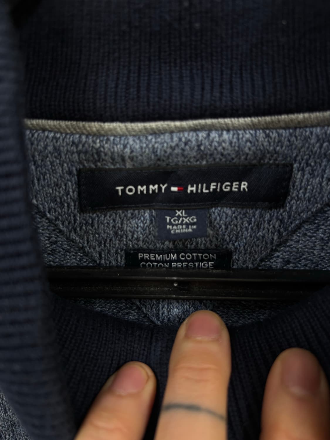 타미힐피거 울 니트 반집업 상품이미지4