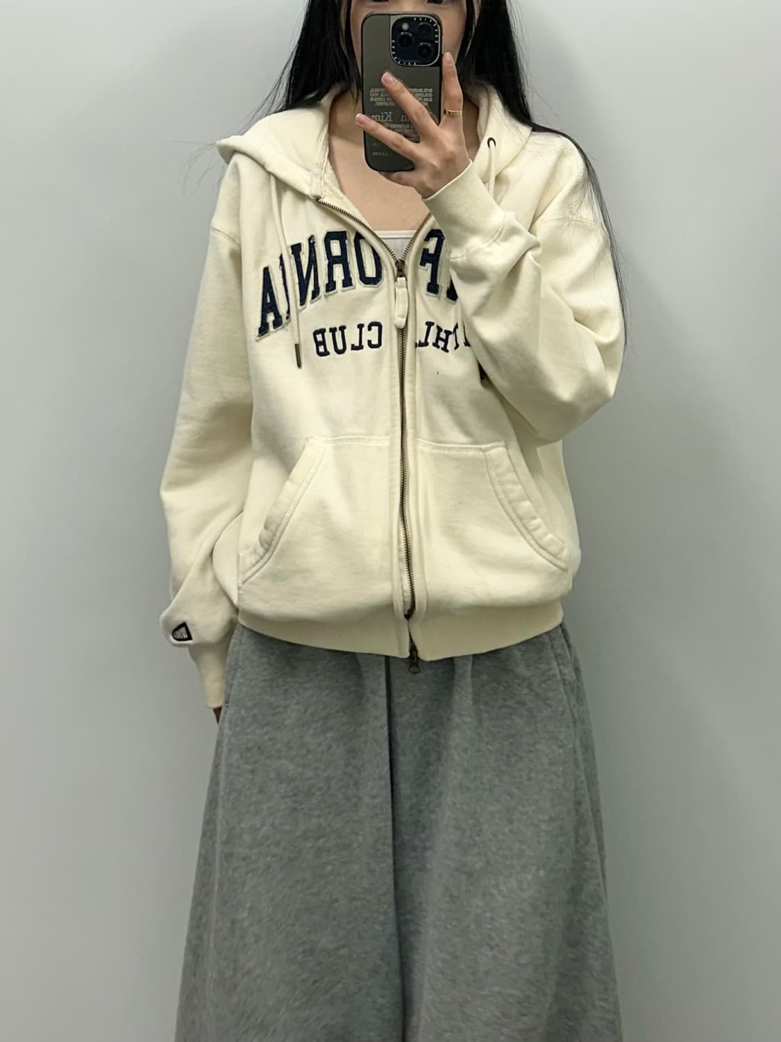 후아유 y2k 와투케 아이보리 후드집업  상품이미지1