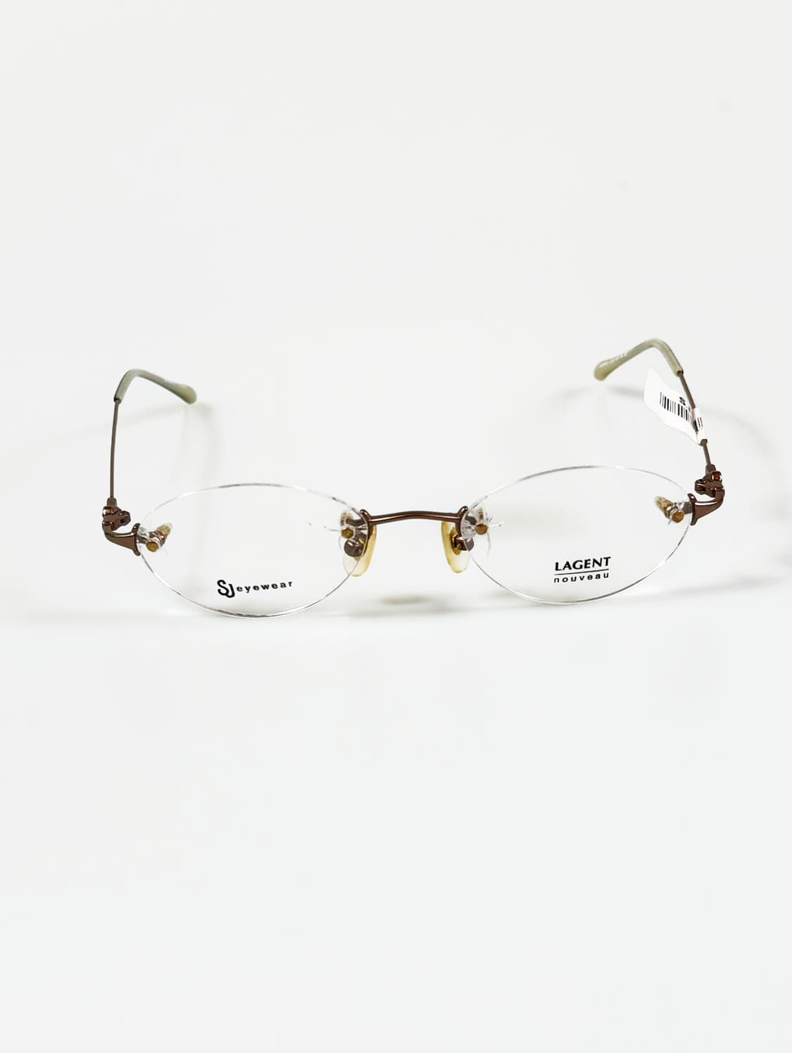 SJ LAGENT 서전 무테 티타늄 오벌 빈티지 안경 상품이미지1