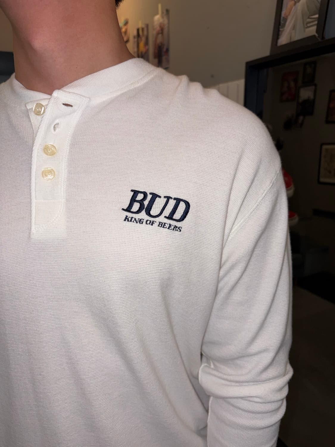 90-00’s Budweiser waffle Bud logo sleeve 상품이미지5