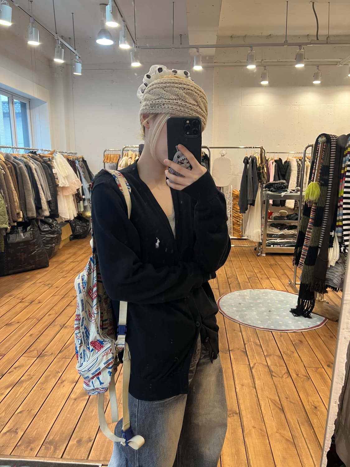 폴로 블랙 가디건 상품이미지4