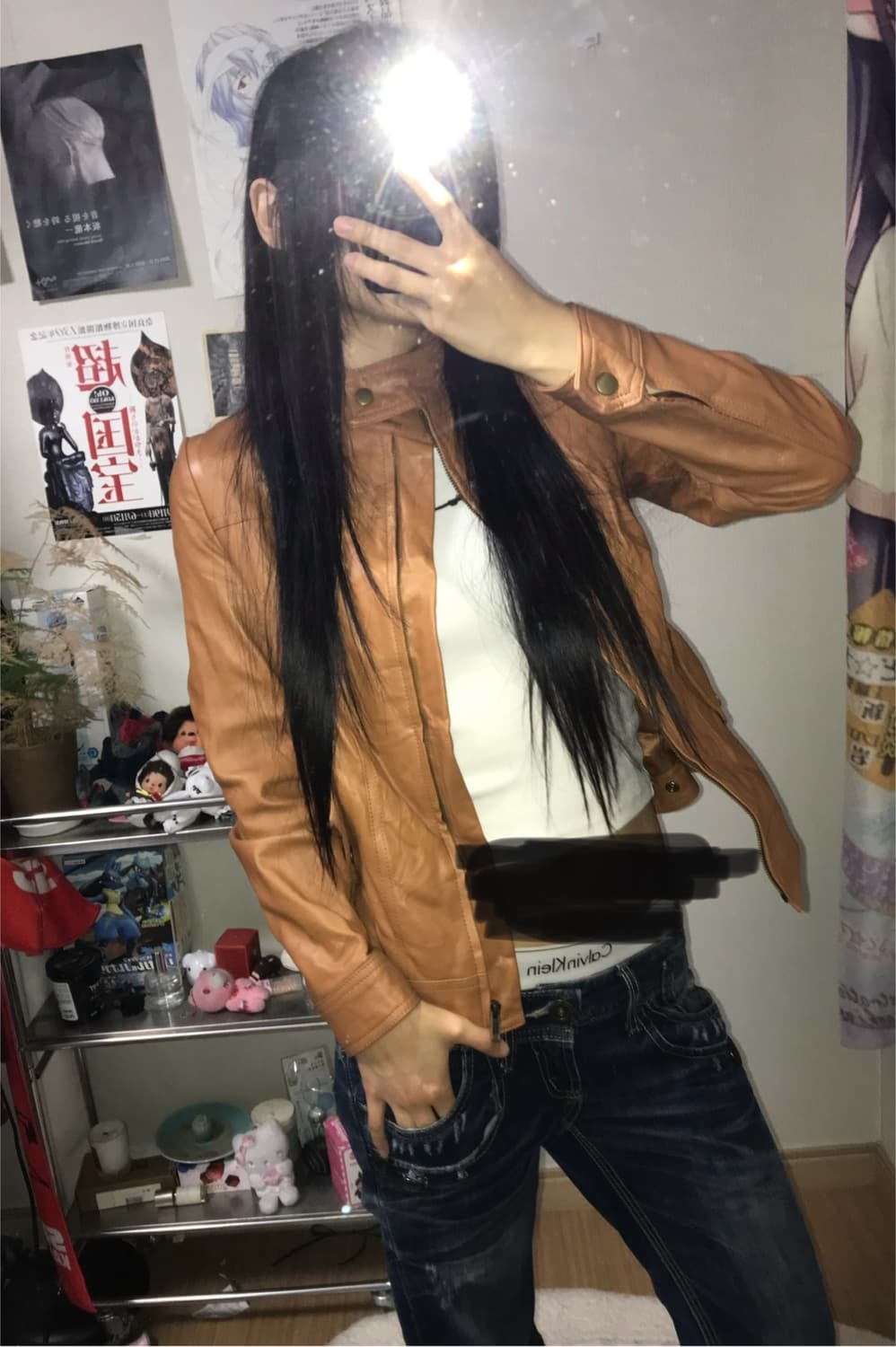 Mujent 램스킨 브라운 레더자켓 상품이미지2