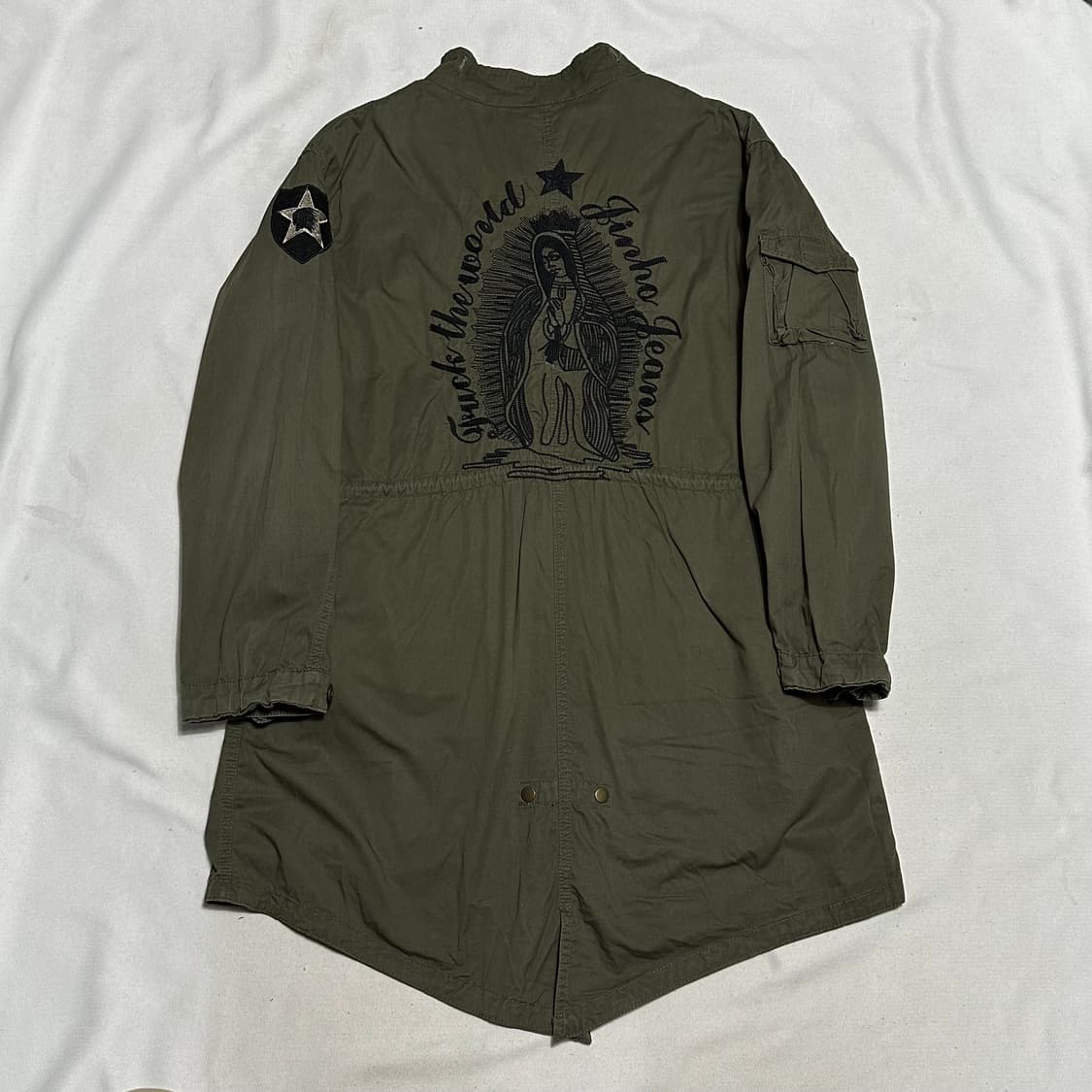 L vtg 카키 피쉬테일 야상 파카 상품이미지3