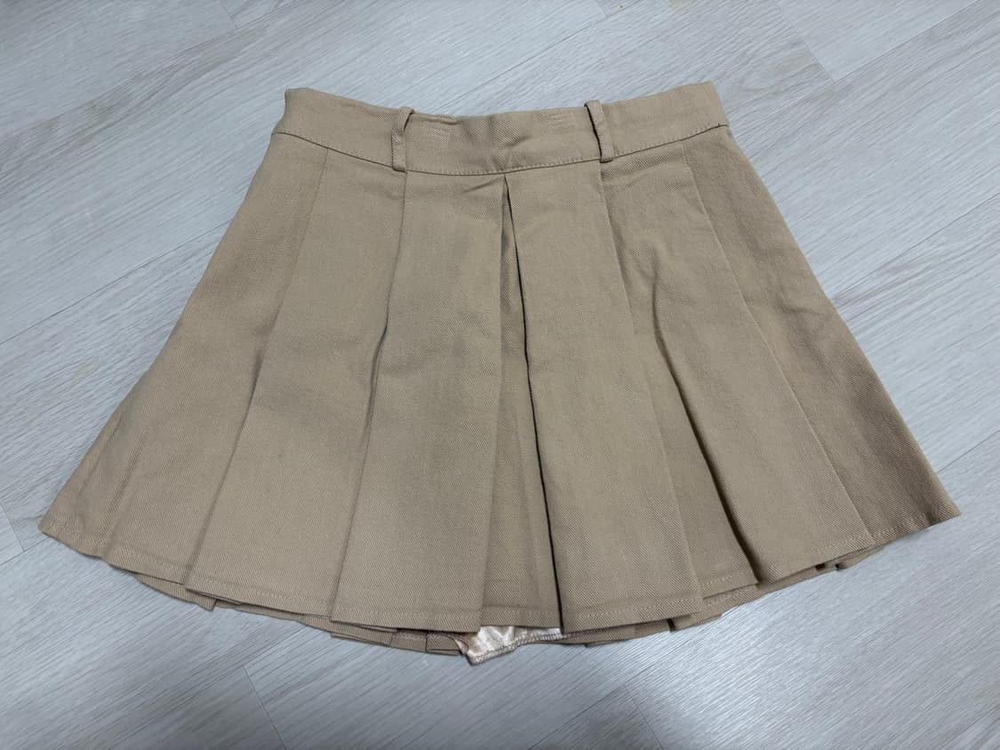빈티지 베이지 플리츠 포켓 스커트 상품이미지2