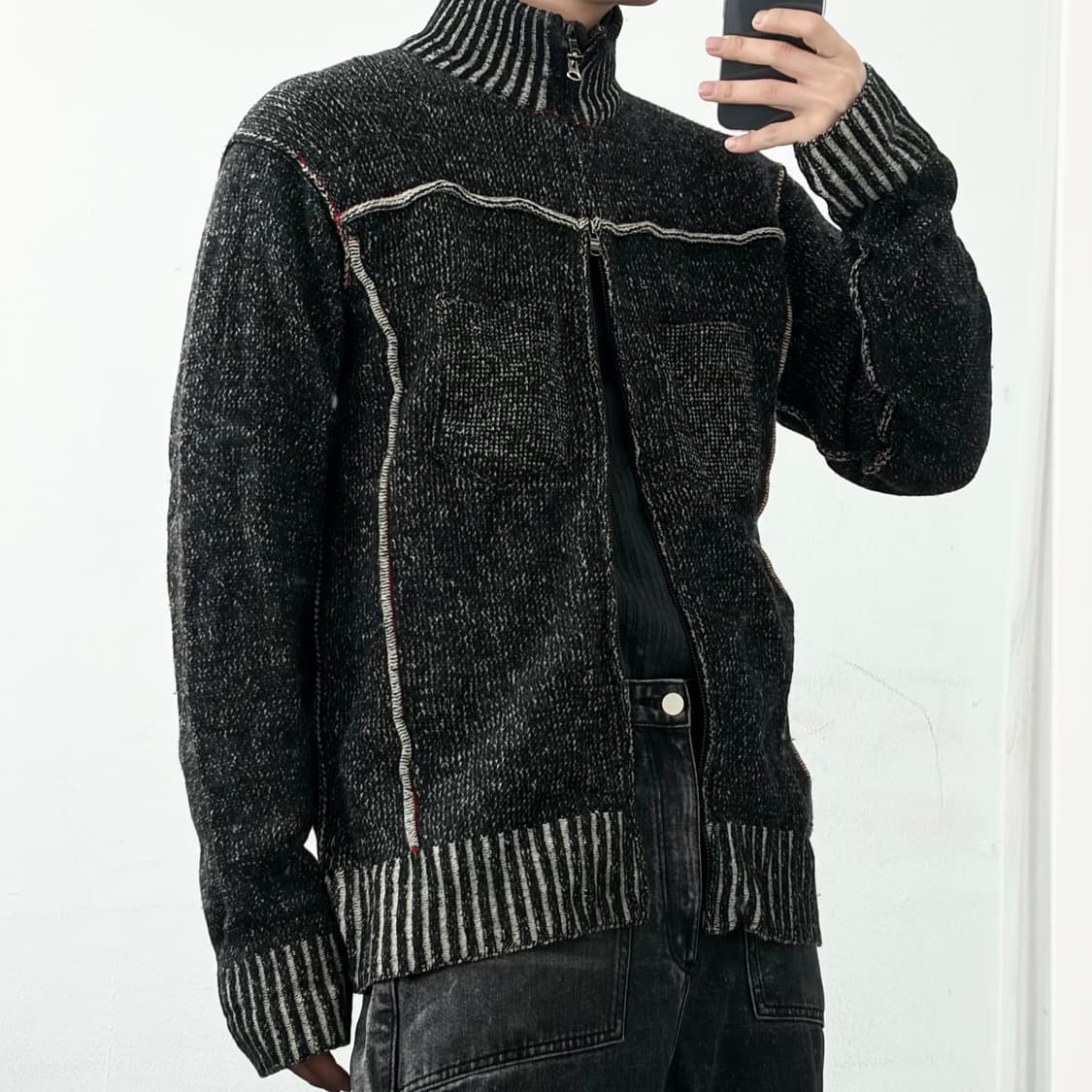 아르마니 익스체인지 투웨이 니트 자켓 상품이미지2