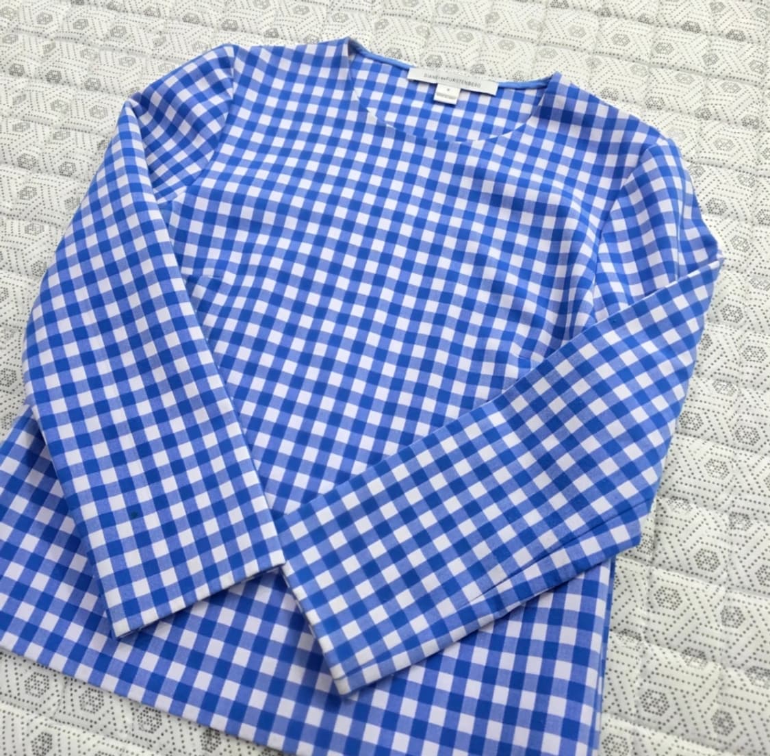 DVF 다이앤본퍼스텐버그 깅엄체크 블라우스 ~55 상품이미지5