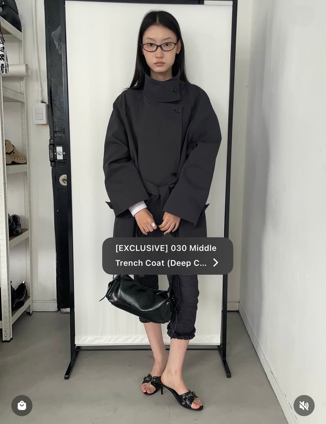 피키소사이어티 트렌치코트 차콜 상품이미지1