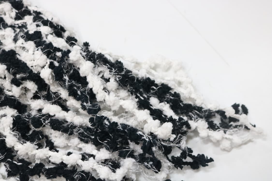 티지 블랙 앤 화이트 팝콘 니트 믹스 머플러 상품이미지7