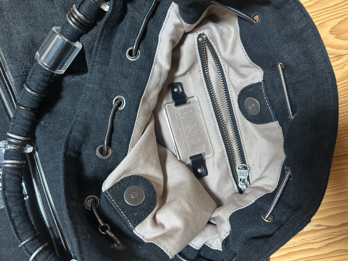 디젤 블랙 데님 가방 상품이미지4