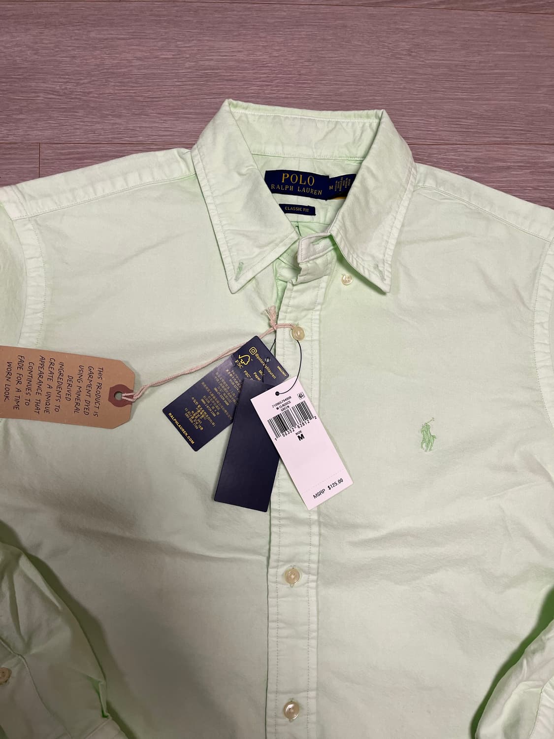 (새상품) 폴로 랄프로렌 가먼트다이 셔츠 상품이미지5