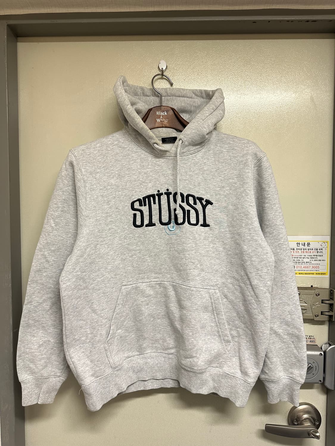스투시 Stussy 회색 후드티 S(90-95) 상품이미지1