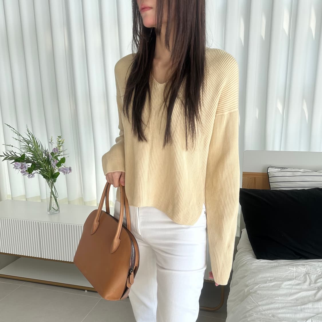 오라리 auralee 브이넥 울 니트 상품이미지1