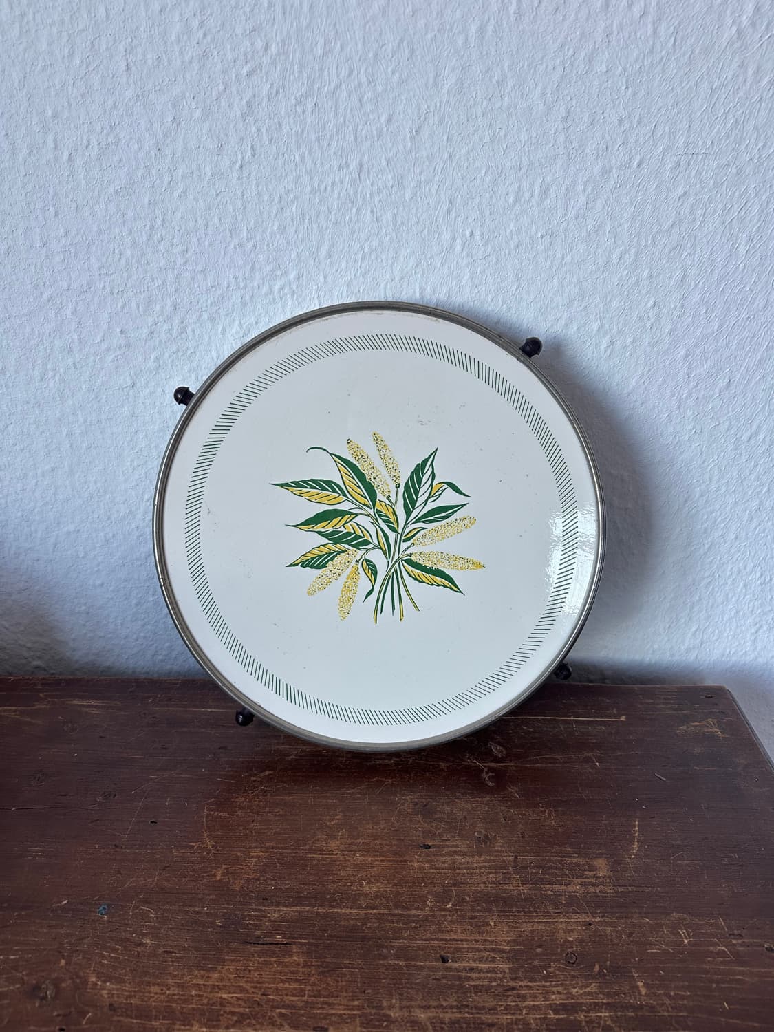 독일)빈티지 초록풀 턴테이블 트레이 상품이미지1