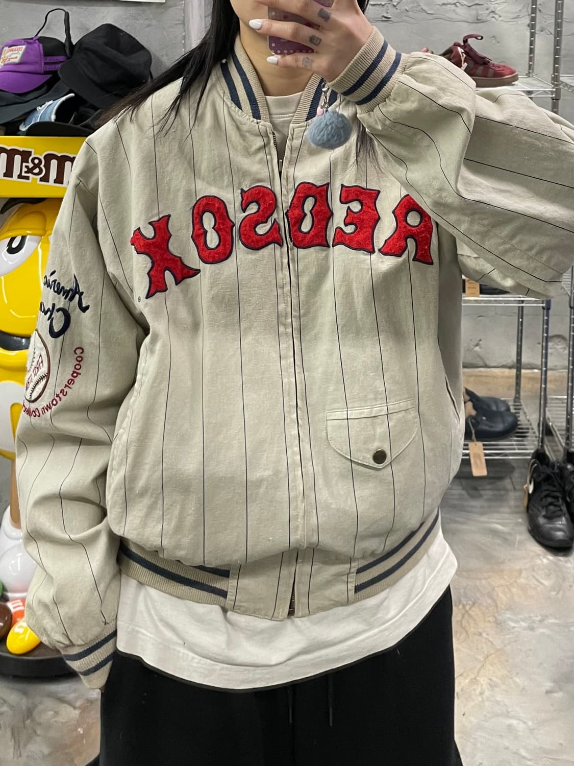 미라지 보스턴 레드삭스 리버시블 코튼 바시티 자켓 상품이미지8