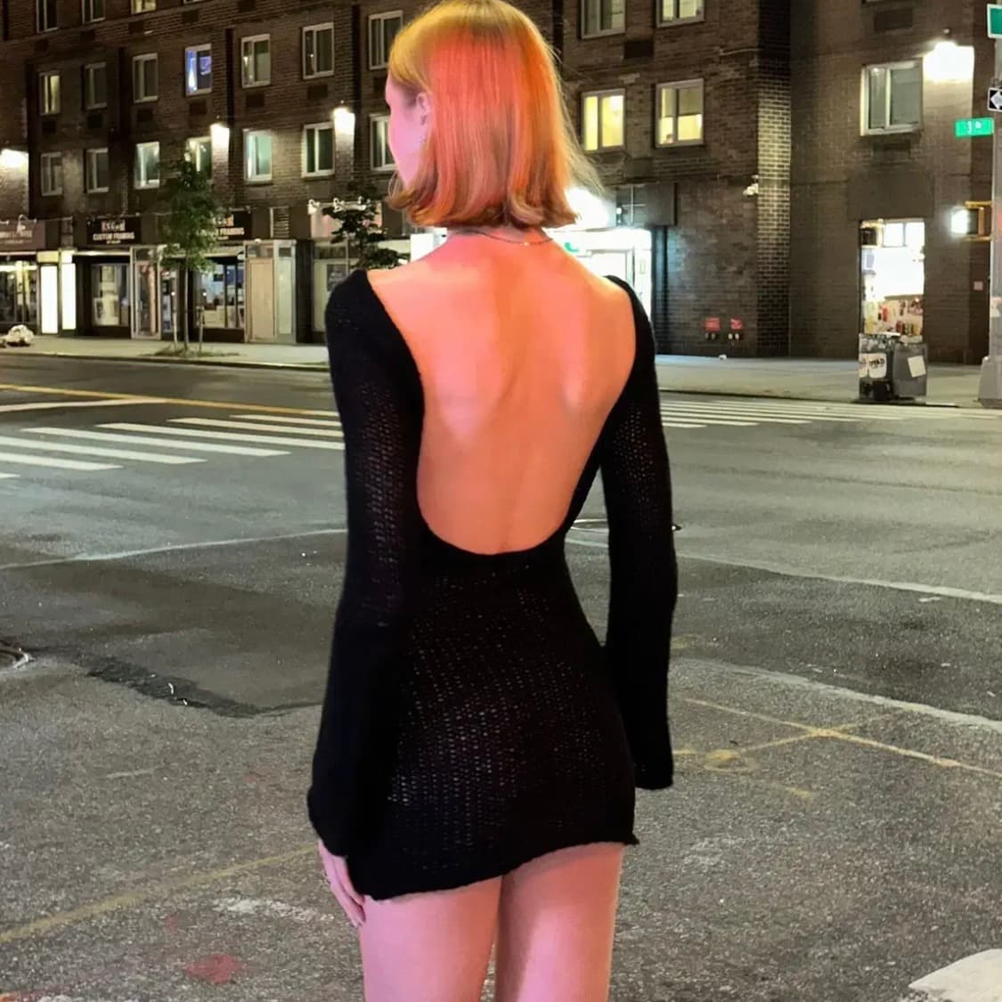 Sachraga 백리스 니트 드레스 블랙 사이즈 2 상품이미지2