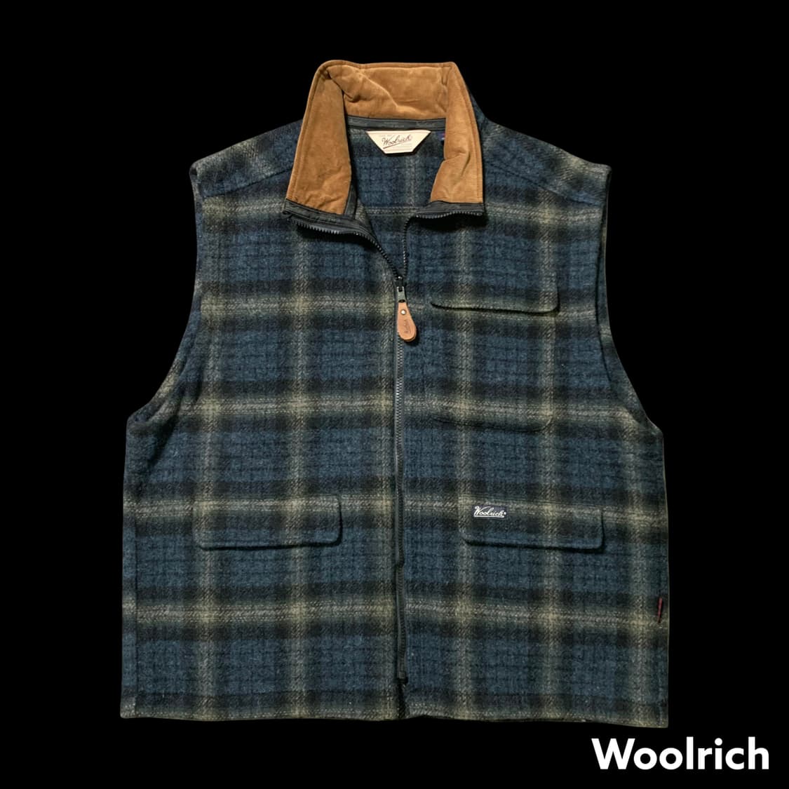 [L~XL] 울리치 채크 울 집업 베스트 상품이미지1