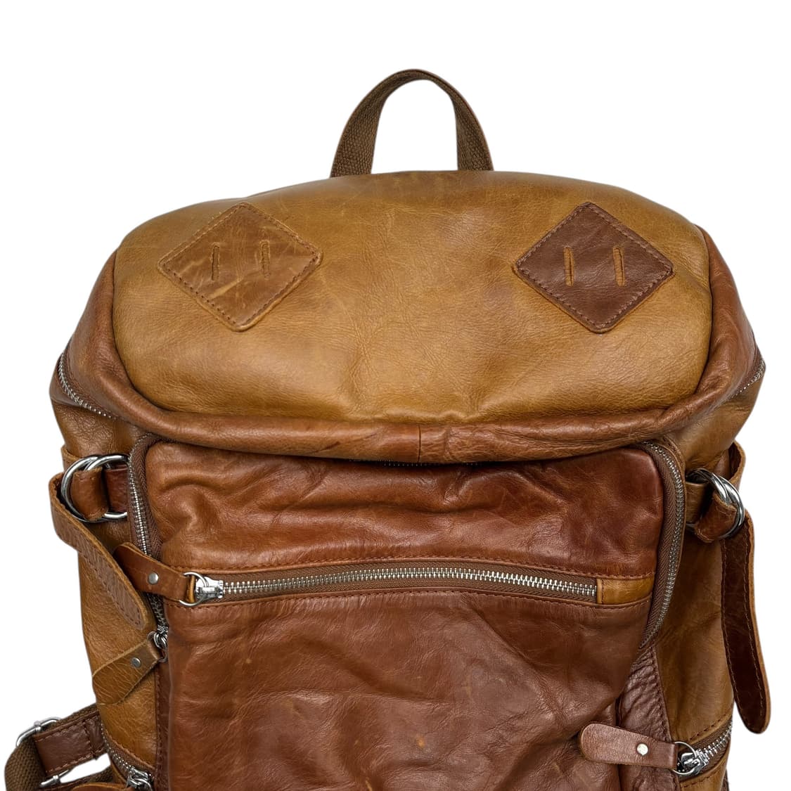 빈티지 통 가죽 브라운 백팩 OS 상품이미지2