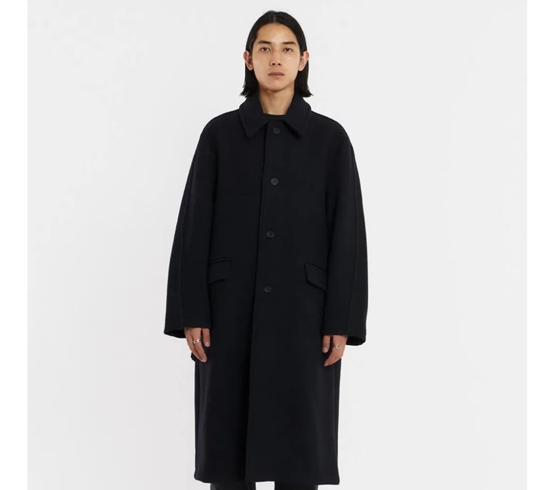 M 언어펙티드 파이핑 싱글 코트 네이비 상품이미지2