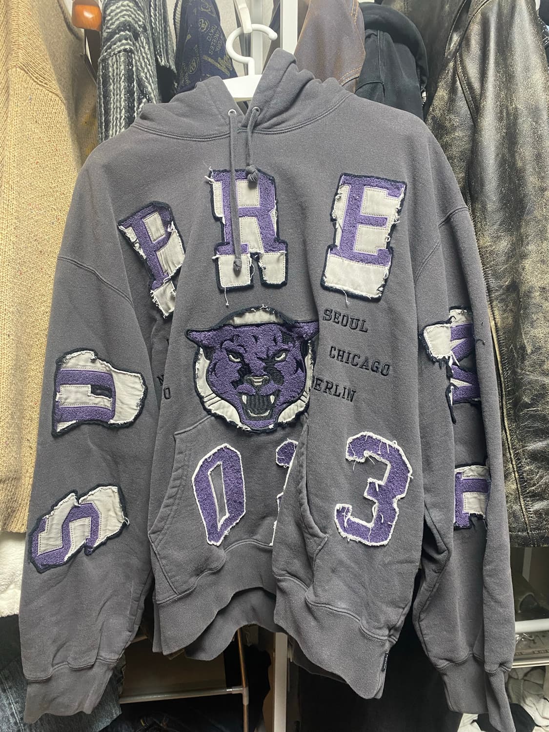 슈프림 팬서 워시드후드 상품이미지1