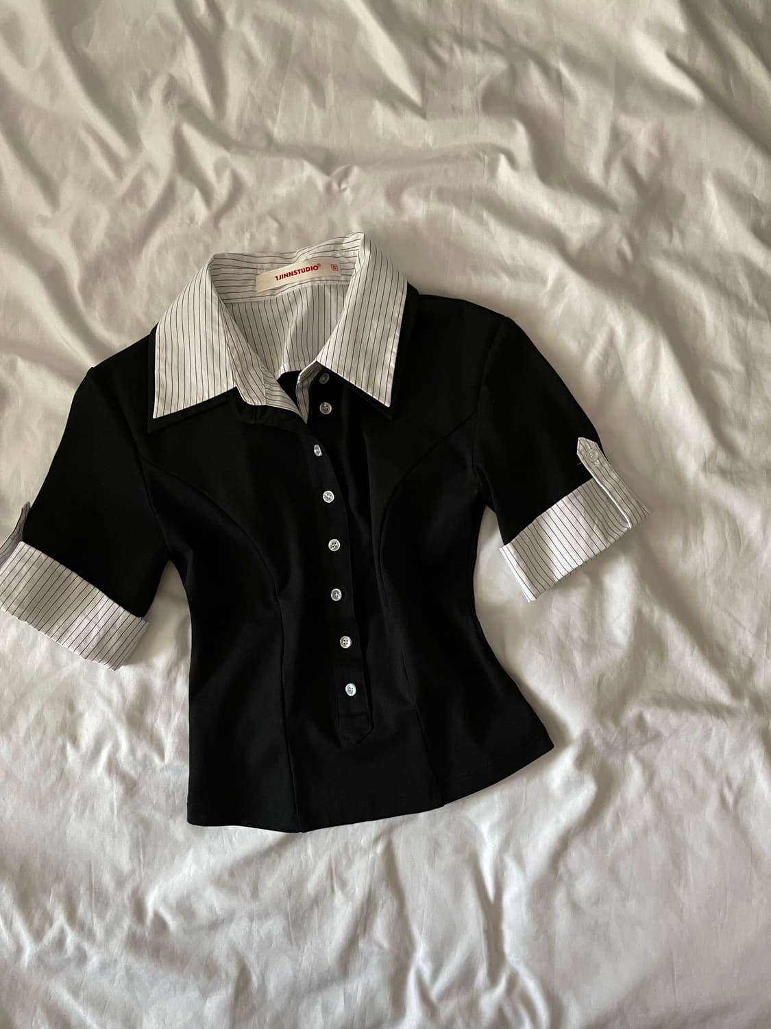 1JINN STUDIO 브이넥 셔츠 올드런드리 상품이미지7