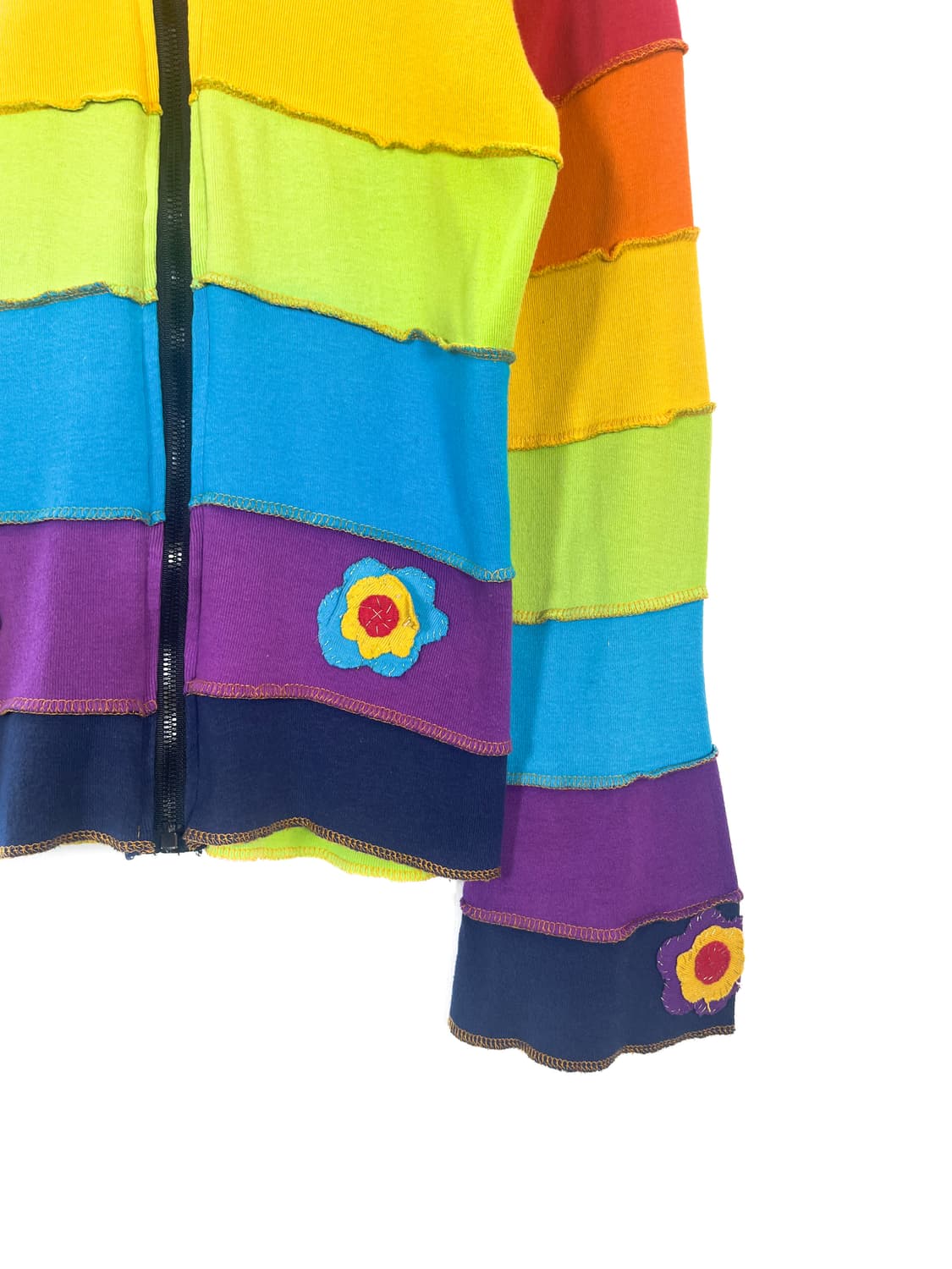 빈티지 패치워크 후드 집업 상품이미지4