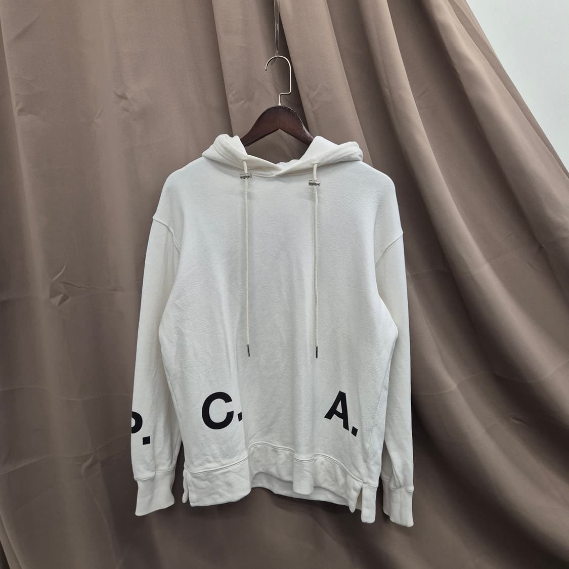 아페쎼 흰색 후드티 M 상품이미지1