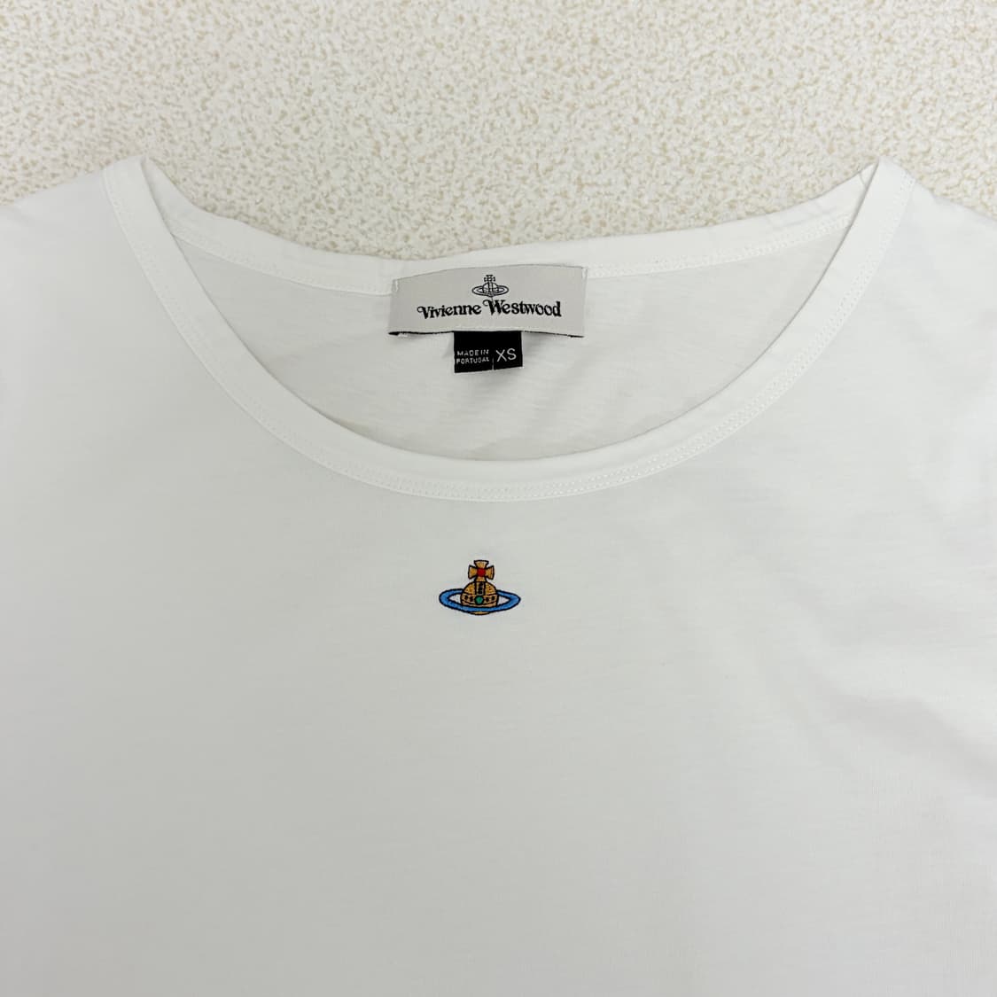 비비안웨스트우드 ORB 코튼 반팔 티셔츠 화이트 상품이미지2
