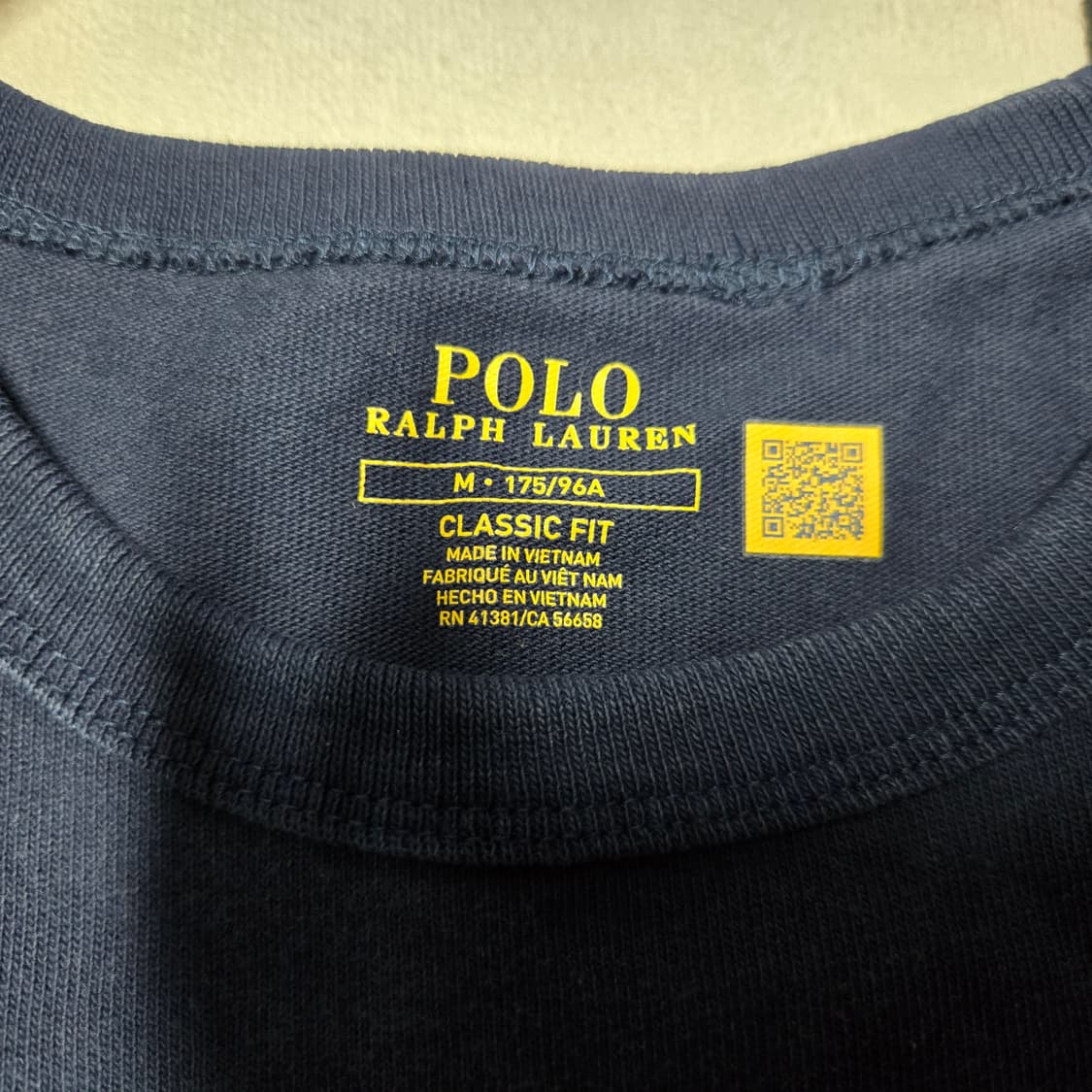 M 폴로랄프로렌 클래식 헤비웨이트 긴팔티셔츠 롱슬리브 네이비 상품이미지3