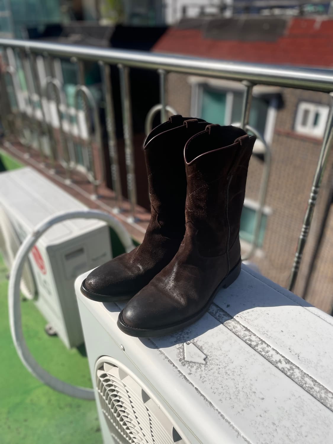 [40]부테로 웨스턴 부츠 다크브라운 러프아웃 메이드 인 이태리 상품이미지10