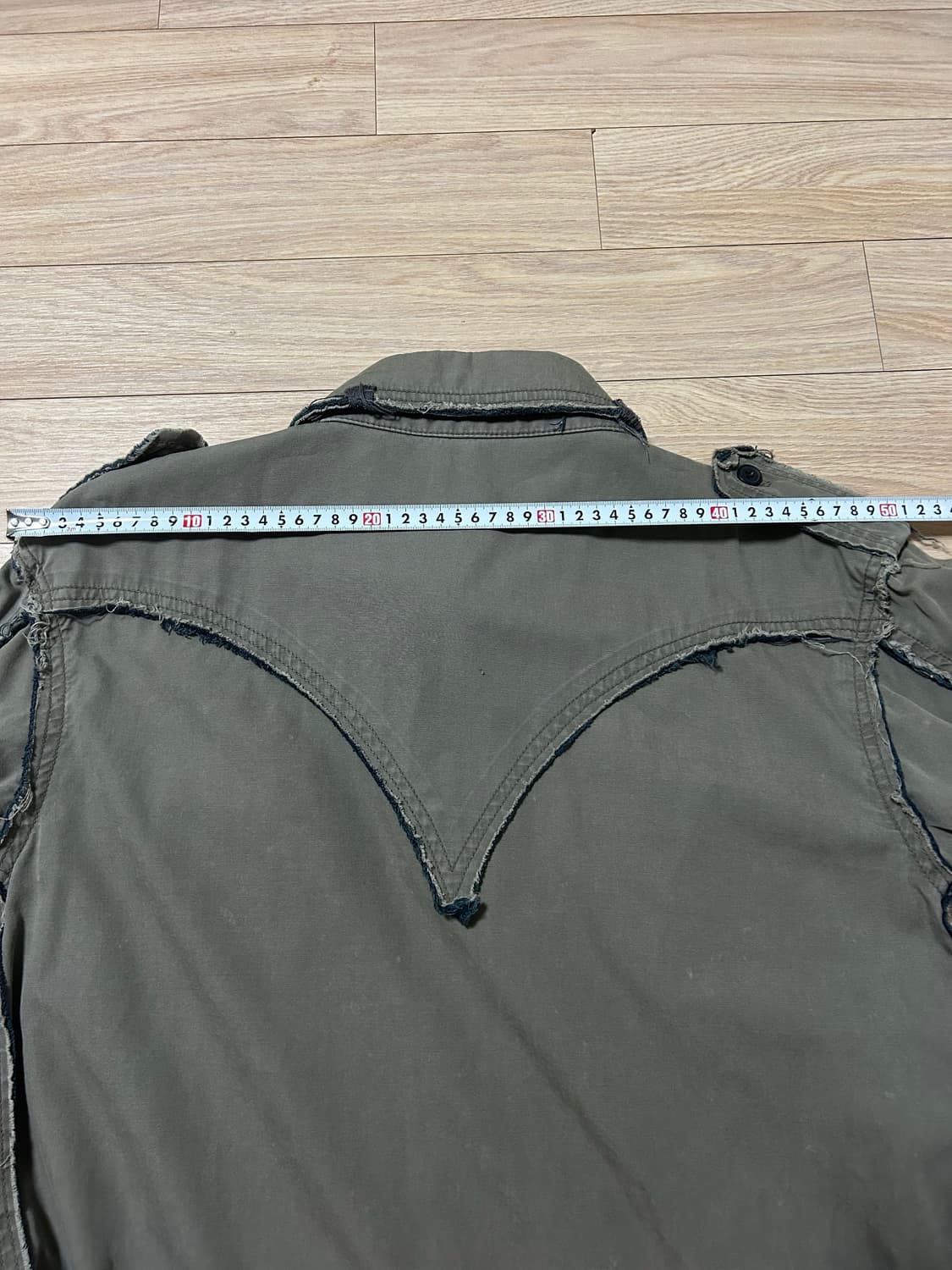 빈티지 y2k 밀리터리 패치워크 셔츠 상품이미지5