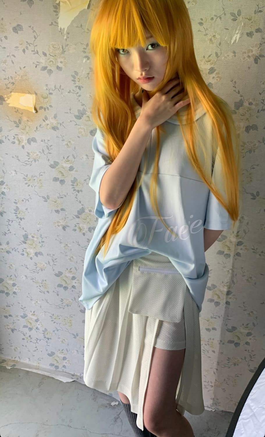 샵페어리 faerie 메쉬 포켓 플리츠 아이보리 상품이미지2