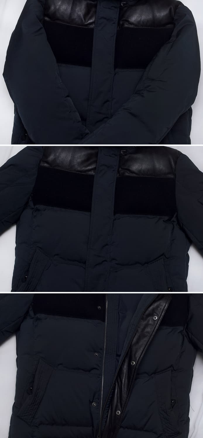 타임옴므 양가죽 울캐시미어 폭스퍼 구스다운 숏패딩 (100) 상품이미지6