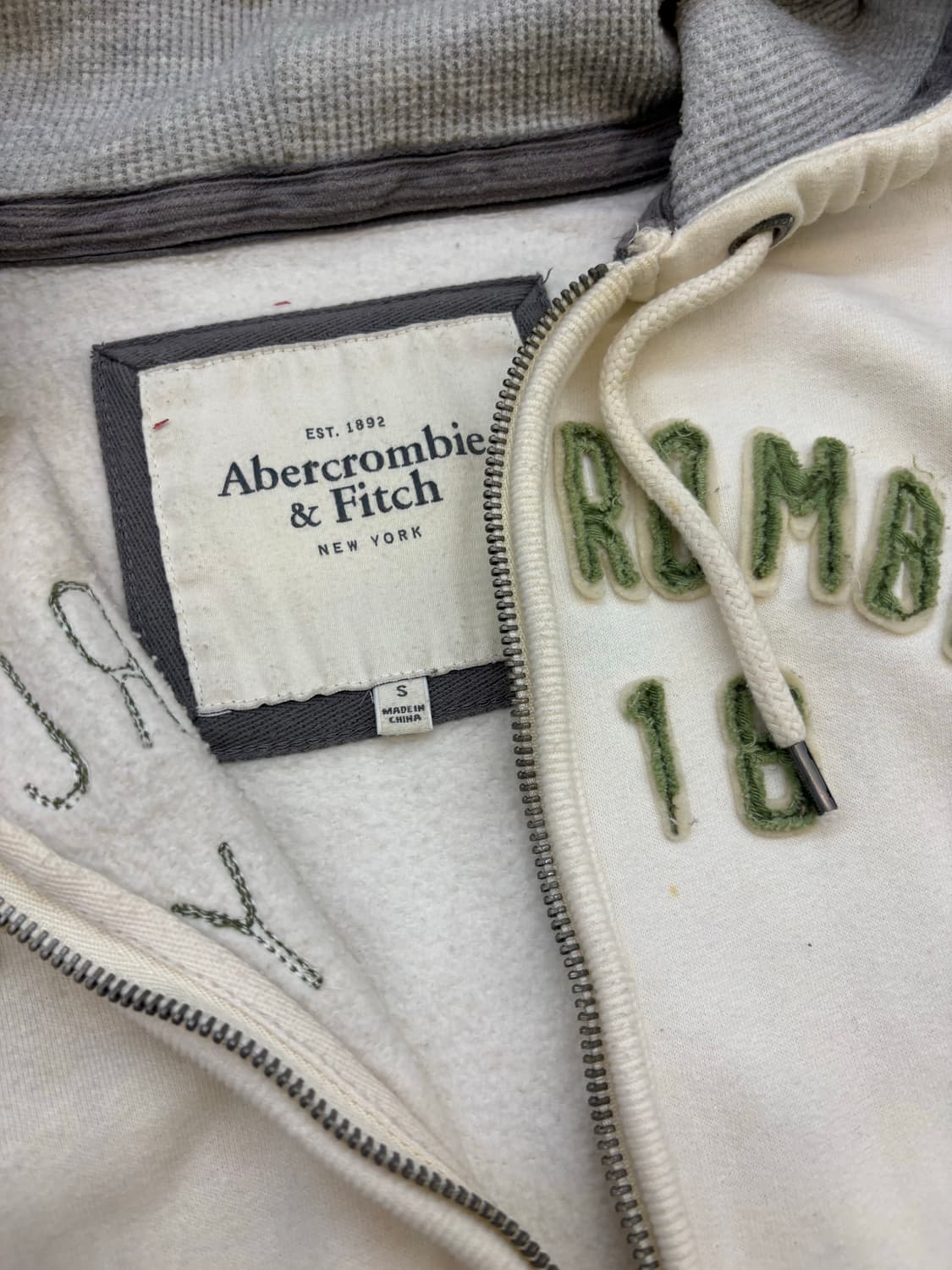 아베크롬비 크림 후드집업 상품이미지5
