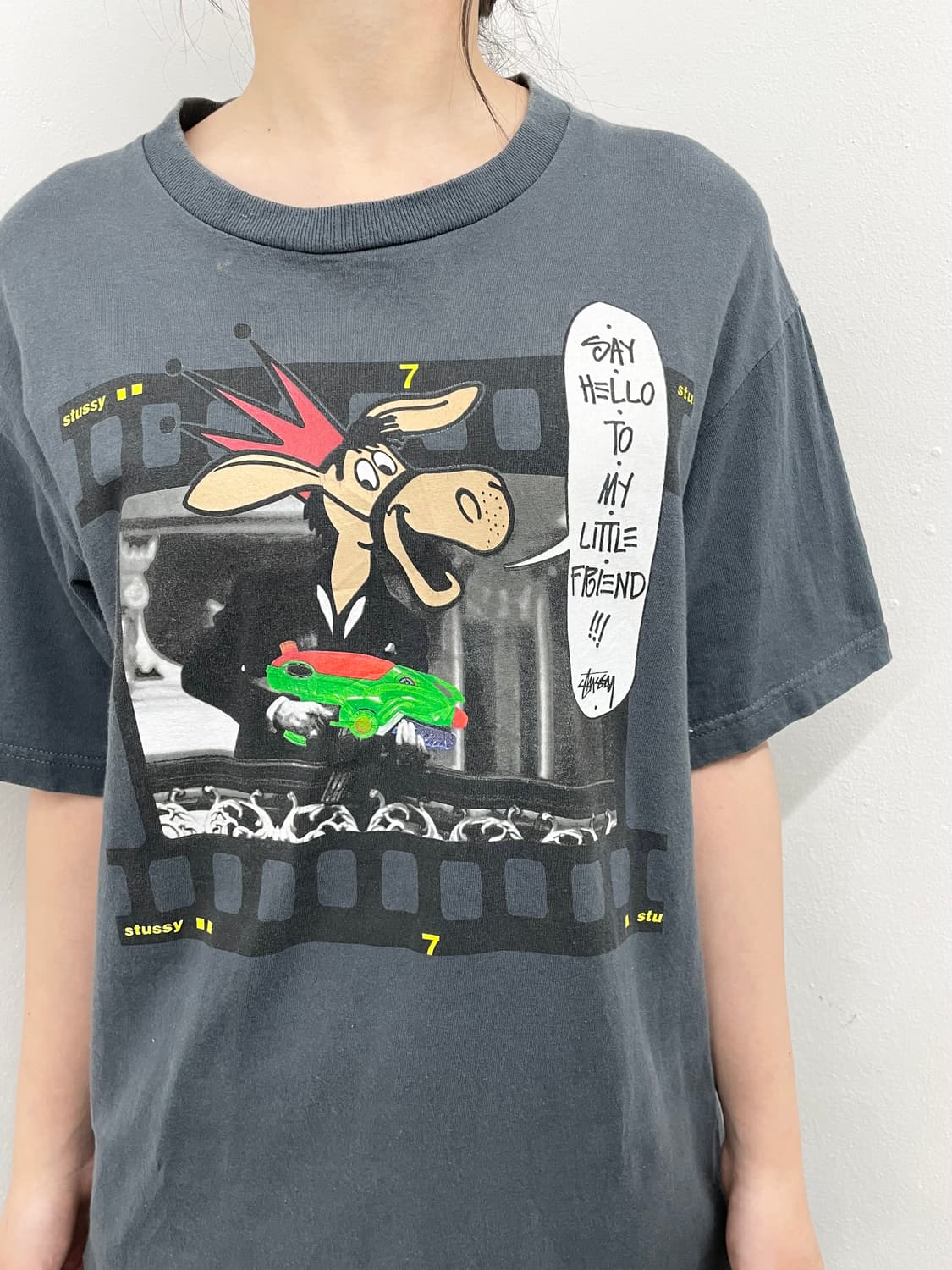 00s 스투시 필름 패러디 로고 티셔츠 *레어 상품이미지3
