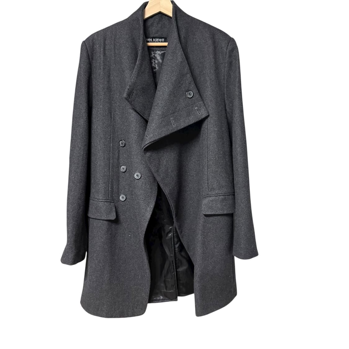 Neil Barrett asymmetric draped coat 상품이미지1