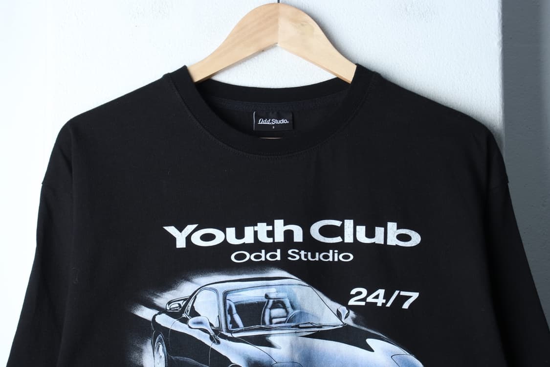 (L-XL) 오드스튜디오 반팔 티셔츠 빅프린팅 스포츠카 블랙-H32158 상품이미지3
