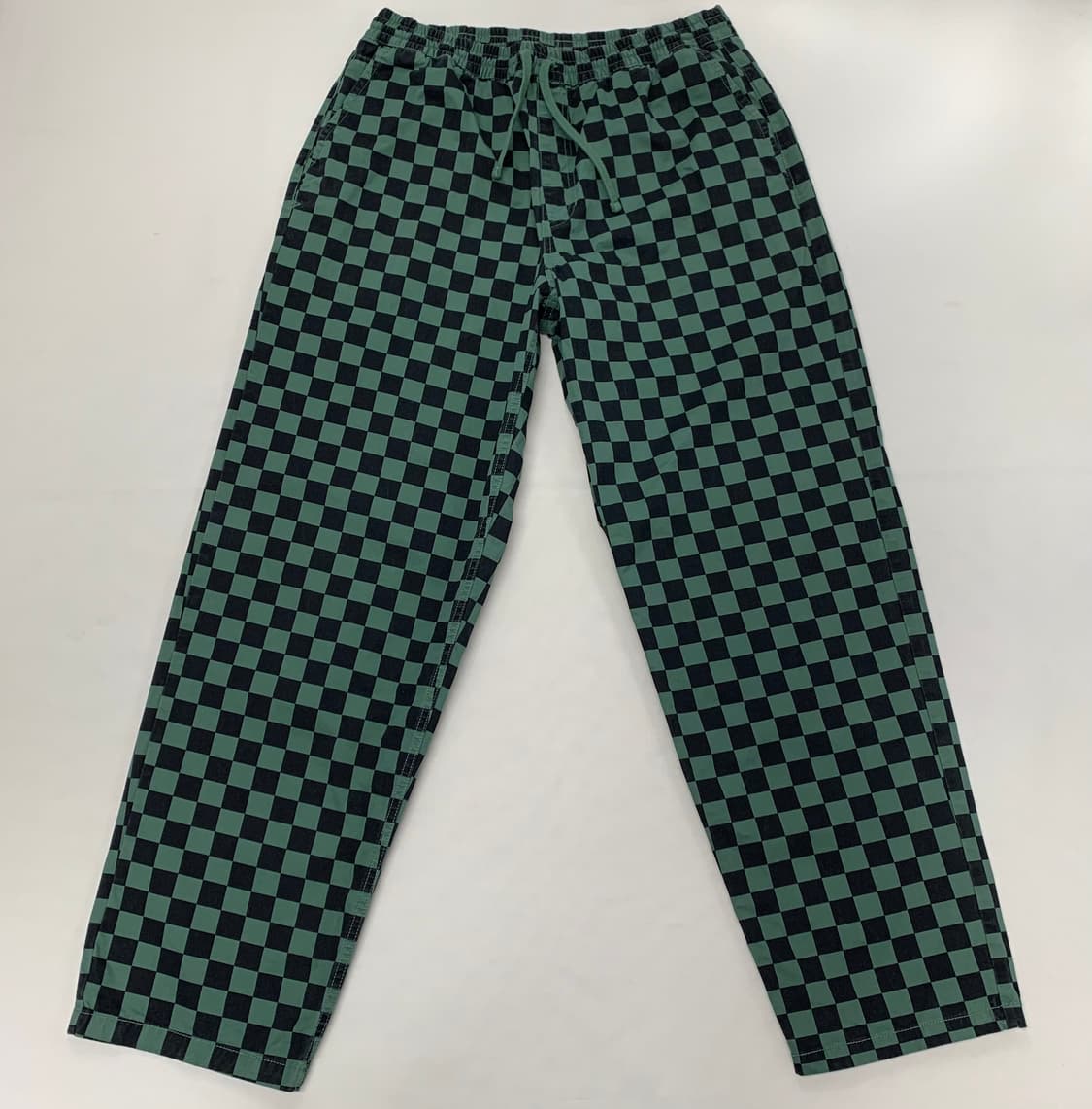반스 체커보드 배기 테이퍼드핏 밴딩 팬츠 (M) 상품이미지3