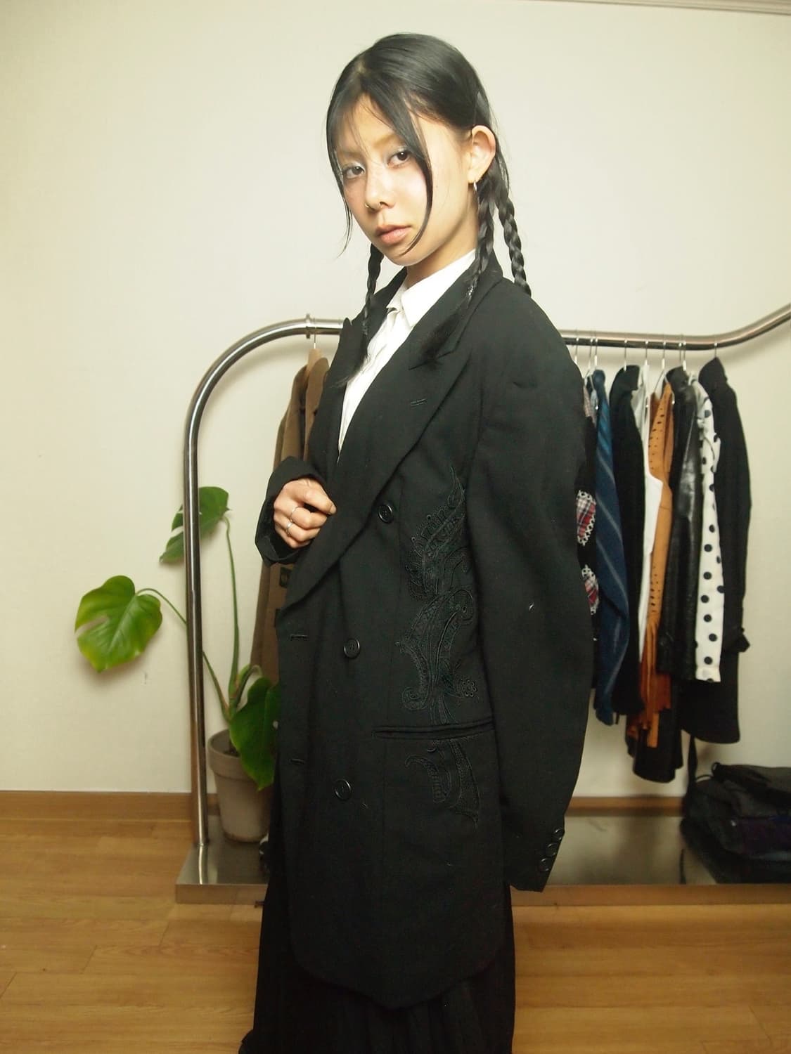 YSHIYUKI KONISHI 레이스 자수 자켓 상품이미지2