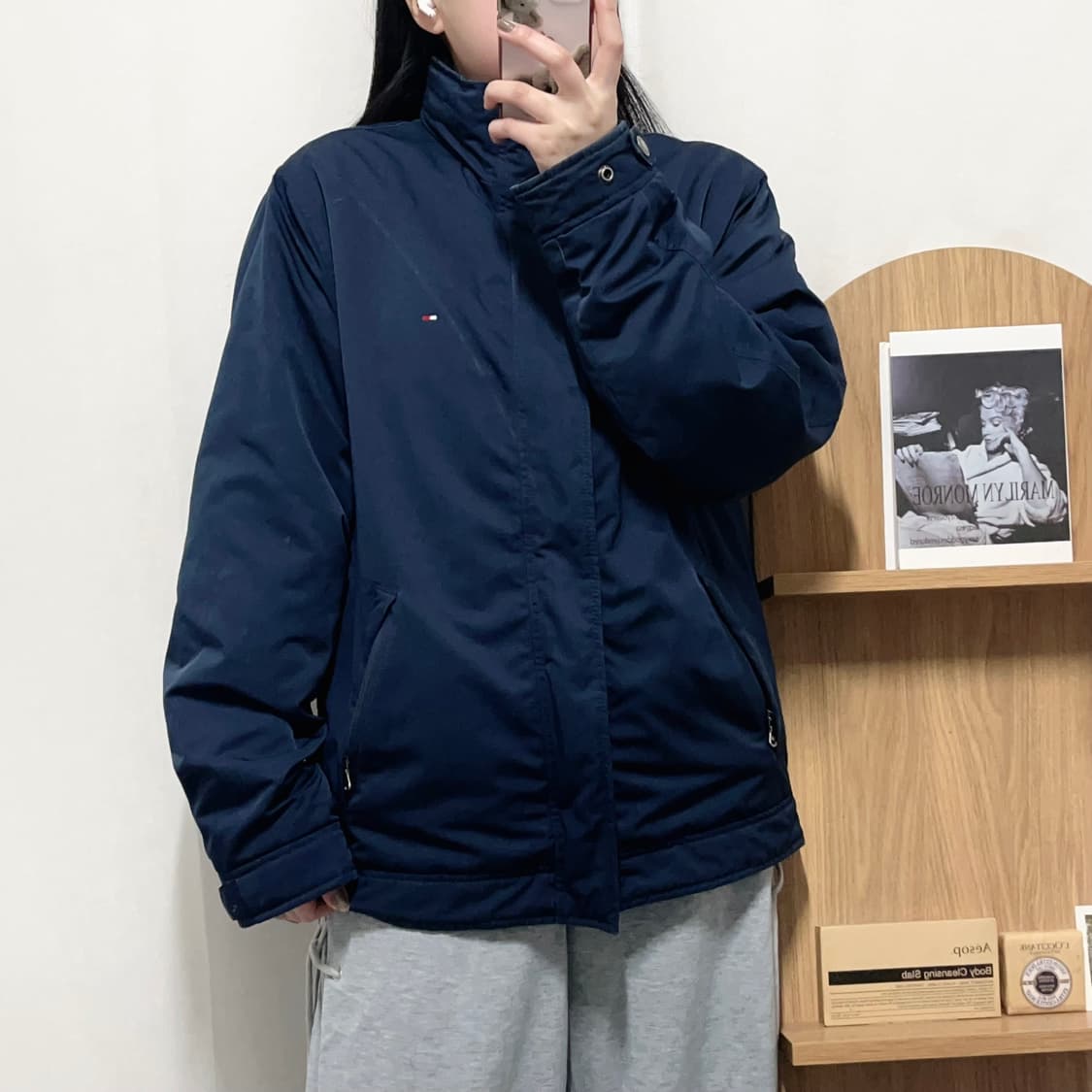 [정품] 타미 네이비 안감기모 두툼 점퍼 [ S ] 상품이미지2