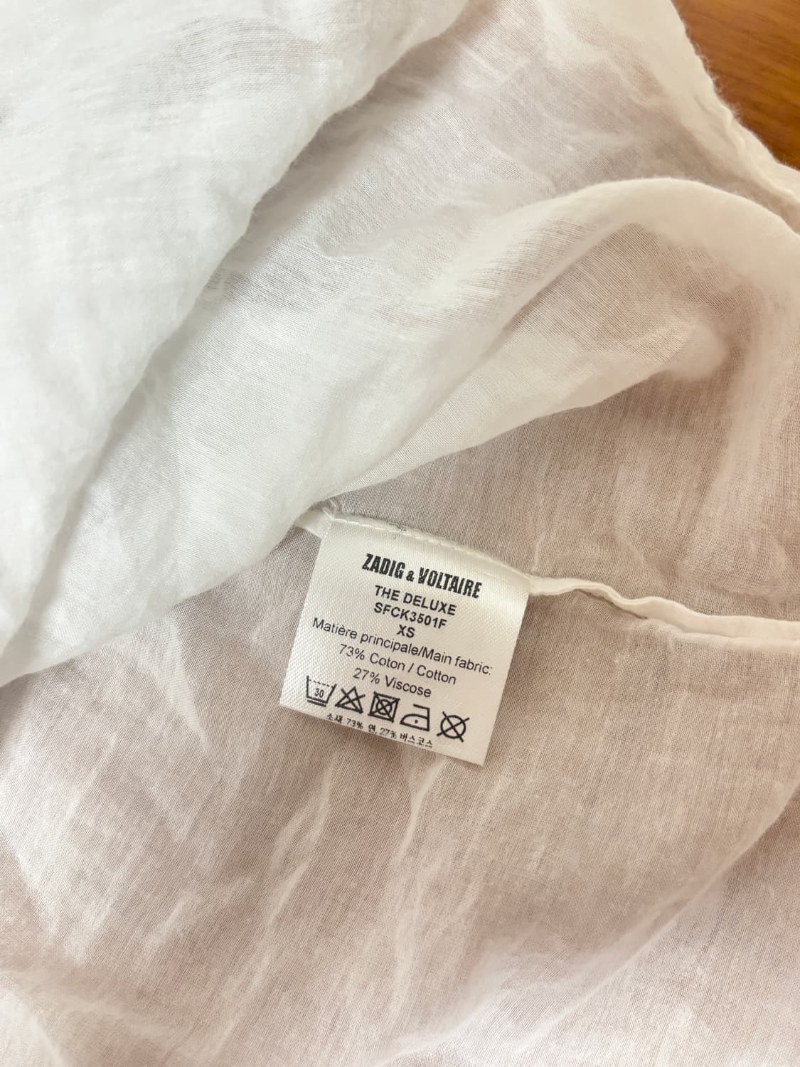 자딕앤볼테르 화이트 블라우스 상품이미지4