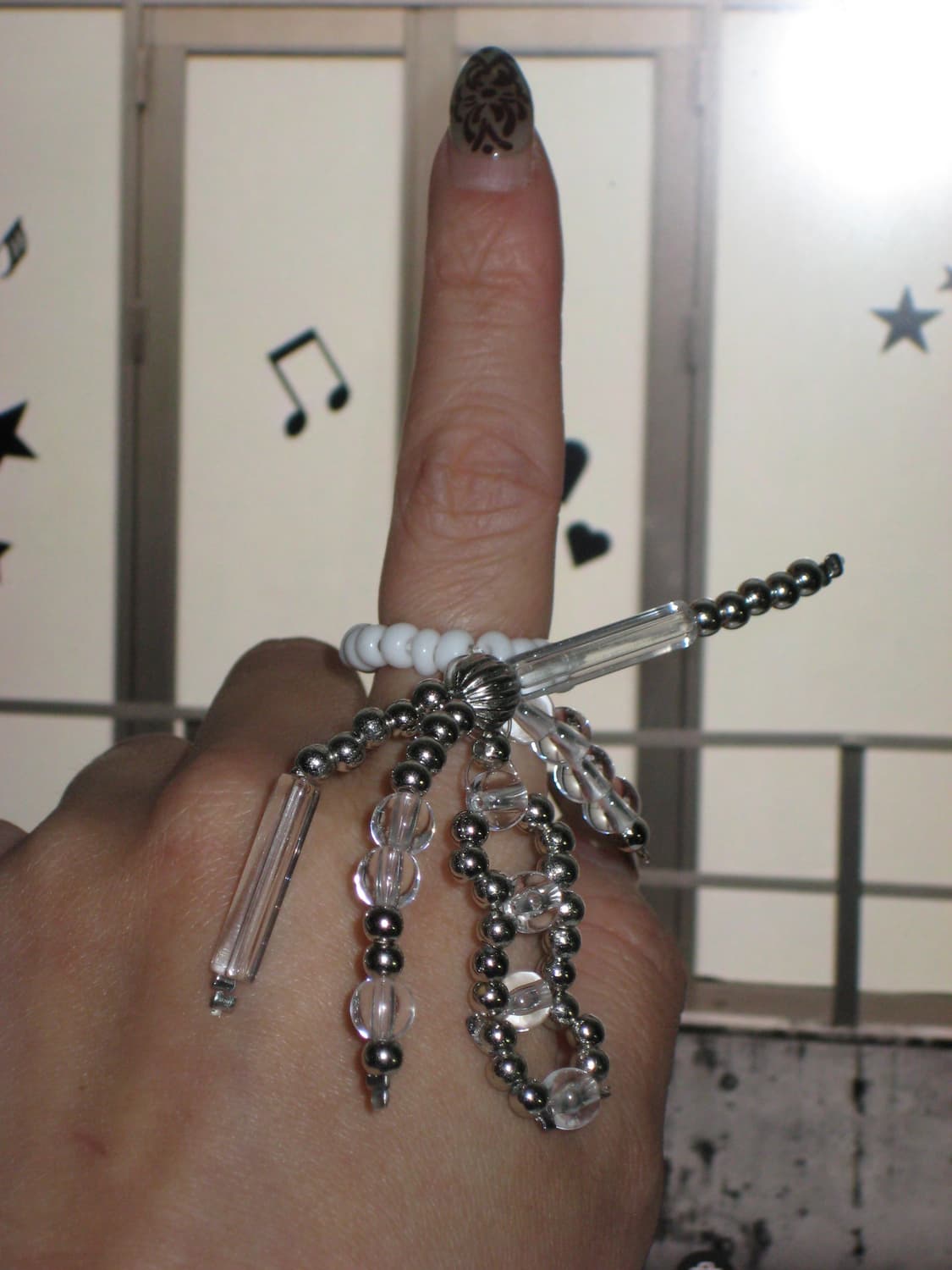 화이트 실버 스텔라 링 반지 상품이미지4