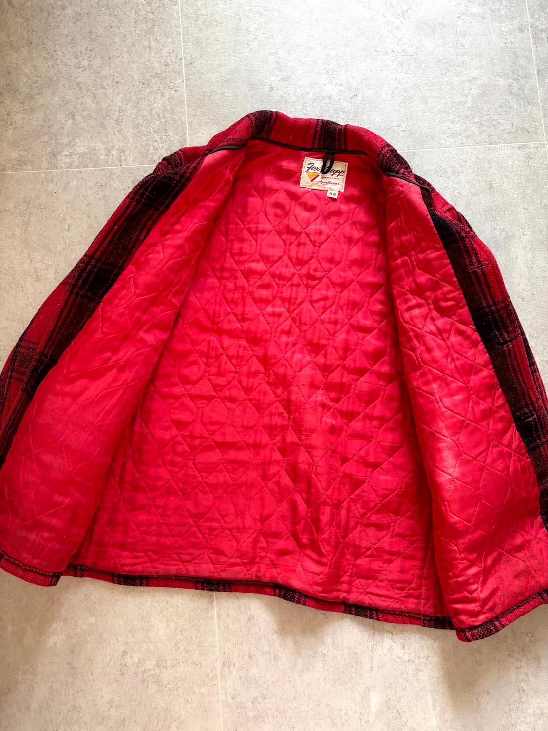 Early 70's Fox Knapp 버팔로 플레이드 울 자켓 42 상품이미지6