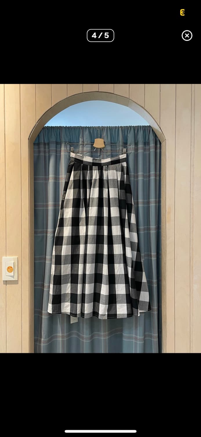 일본빈티지 모리 체크롱스커트  상품이미지2