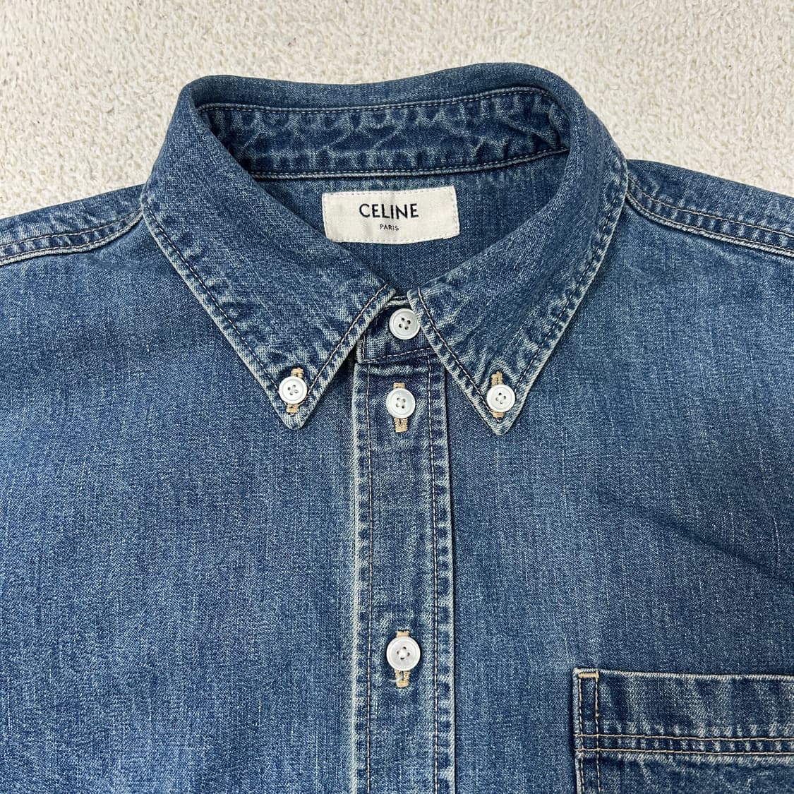 정품 셀린느 데님 셔츠 상품이미지5