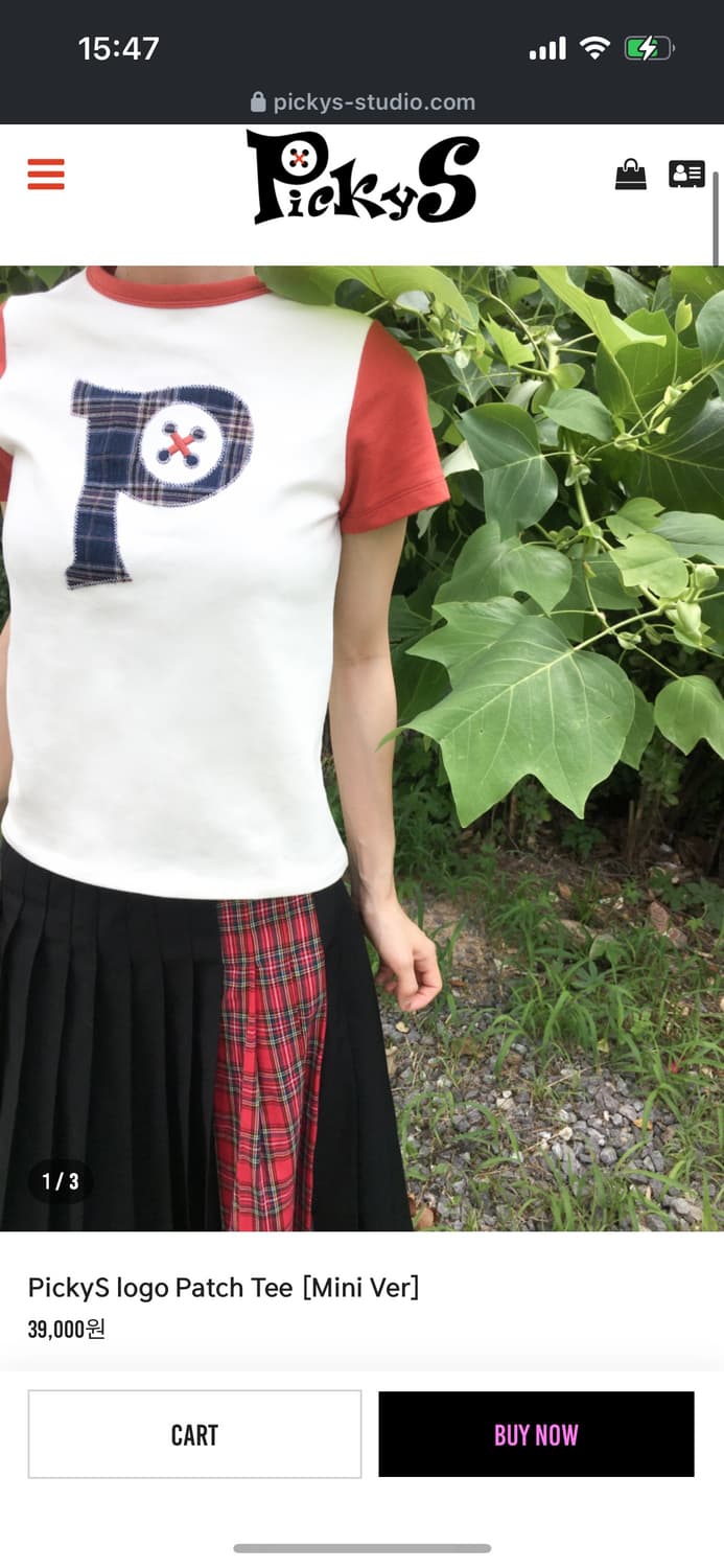 PickyS logo Patch Tee [Mini Ver] 상품이미지1