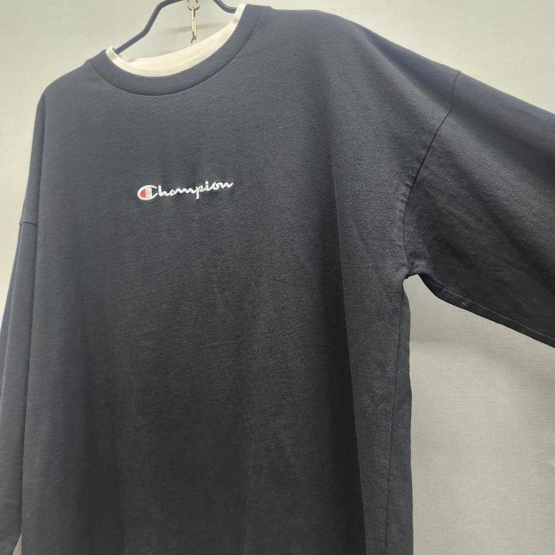 챔피온 센터 로고자수 레이어드 롱슬리브 L 상품이미지3