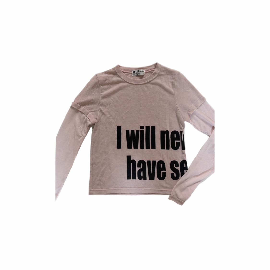 핑크 레이어드 레터링 긴팔티
 상품이미지1