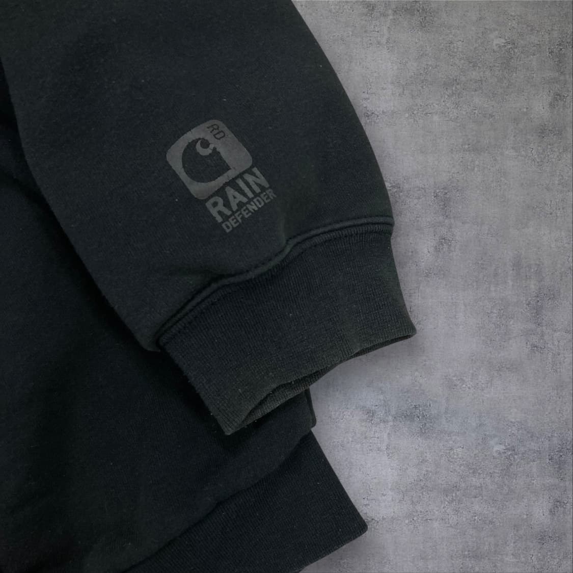 칼하트 박스 패치 로고 블랙 써멀 후드 집업 상품이미지3