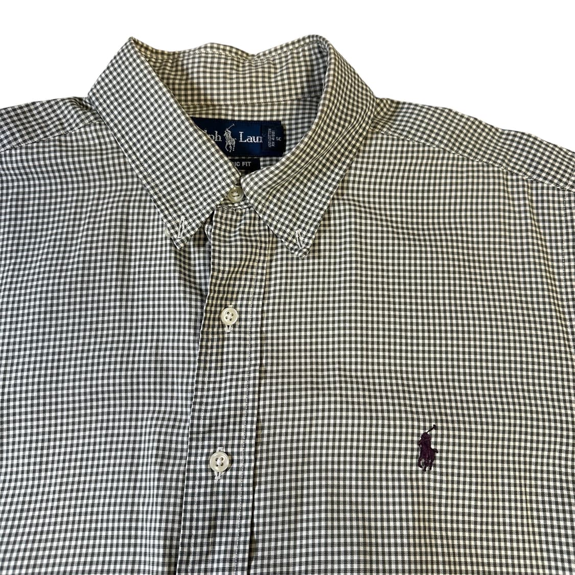 (남녀 공용) 폴로 클래식 핏 체크 셔츠 L 상품이미지2